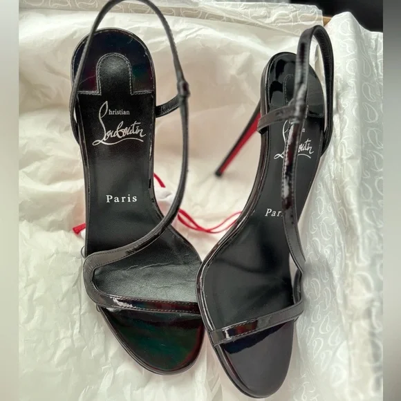 Christian Louboutin Rosa Z Patent Leather 100MM Sandals - Picture 5 of 9